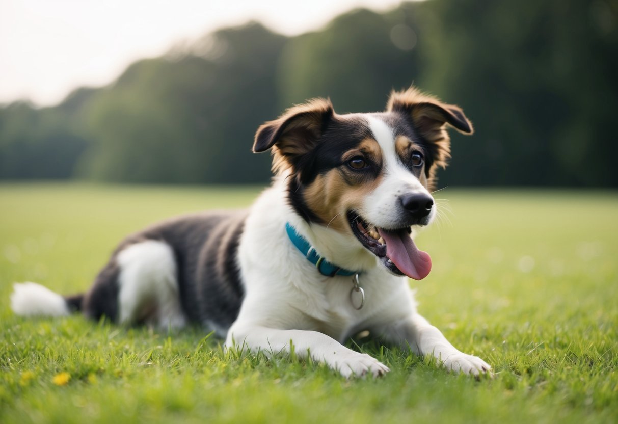 A dog with an upset stomach, vomiting, diarrhea, and lethargy after eating chapstick